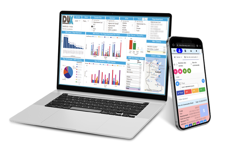 Dux ERP Tunisie UNE SOLUTION COMPLÈTE & FLEXIBLE